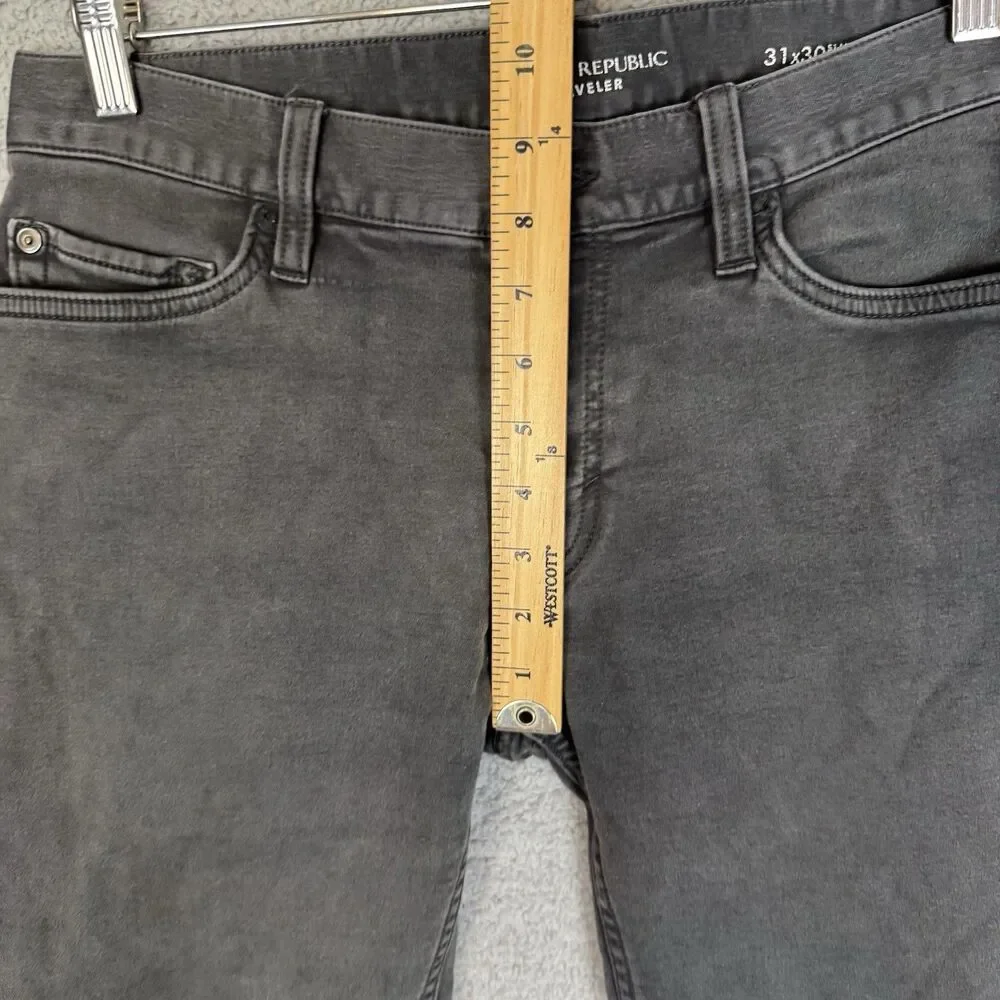 S Banana Republic Pants Mens 31x27 Grey Slim Fit Traveler‎ Chino Tapered Leg